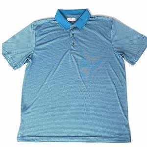 Grand Slam Aqua Striped Polo Shirt